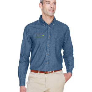 Harriton Men's 6.5 oz. Long-Sleeve Denim Shirt